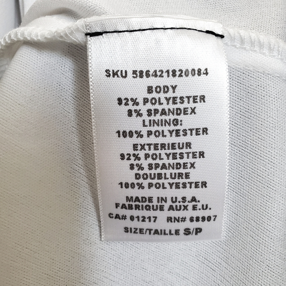 90s Vintage: Le Chateau Black & White floral dress - Picture 7 of 8